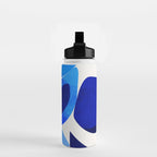 mid century modern organic blue 2 Water Bottle Gallery Image 2