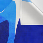 mid century modern organic blue 2 Wall Tapestry Gallery Image 3