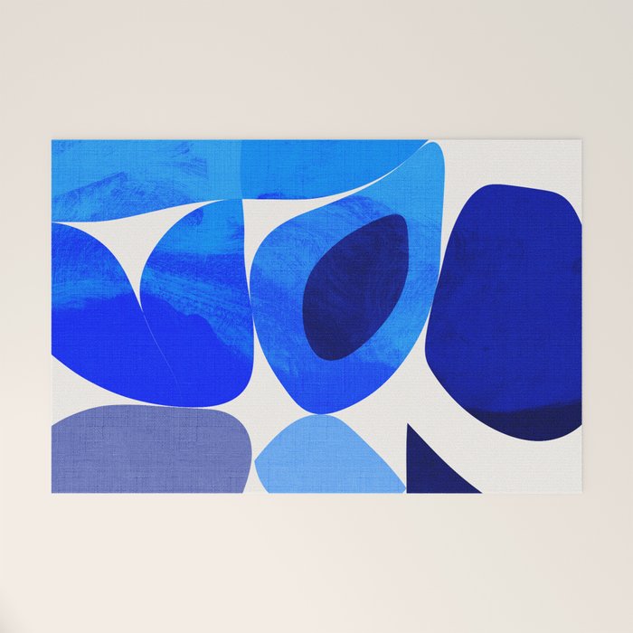 mid century modern organic blue 2 Welcome Mat Gallery Image 1