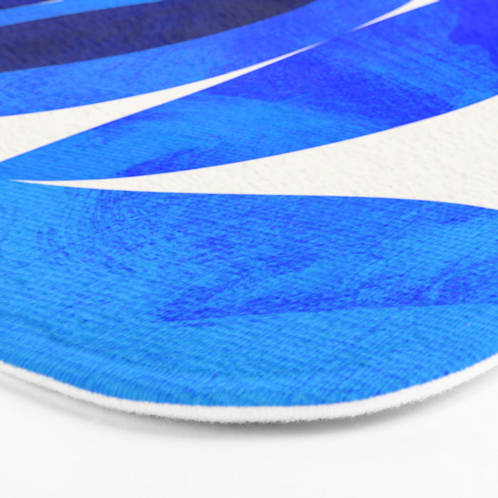 mid century modern organic blue 2 Bath Mat Gallery Image 3