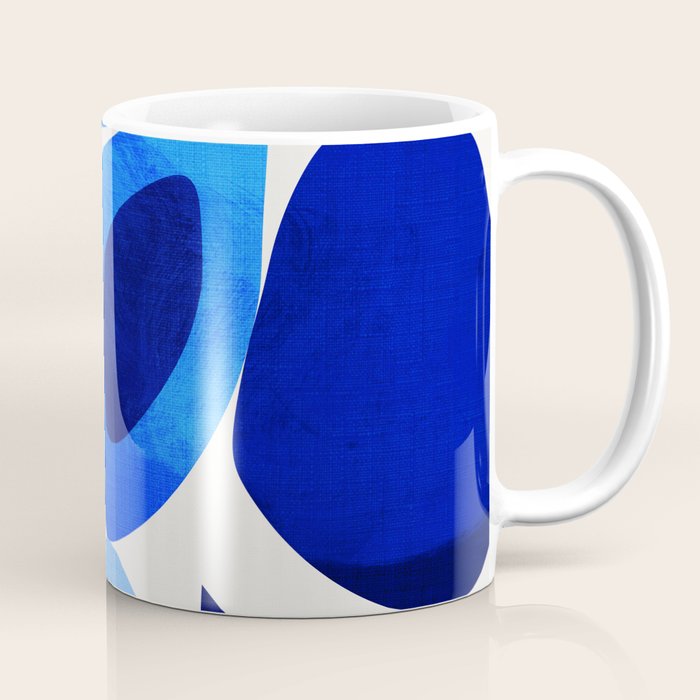 mid century modern organic blue 2 Coffee Mug Gallery Image 1