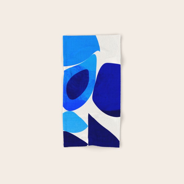 mid century modern organic blue 2 Bath Towel Gallery Image 1