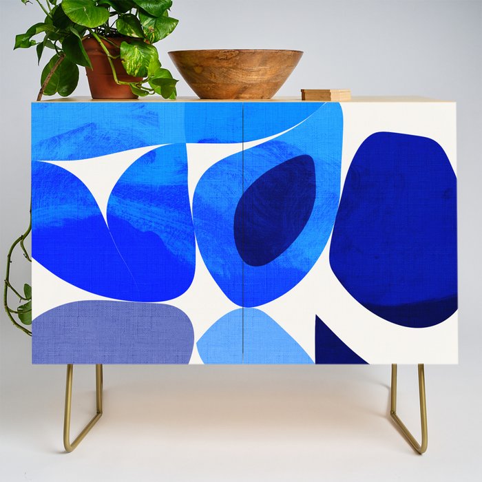 mid century modern organic blue 2 Credenza Gallery Image 1