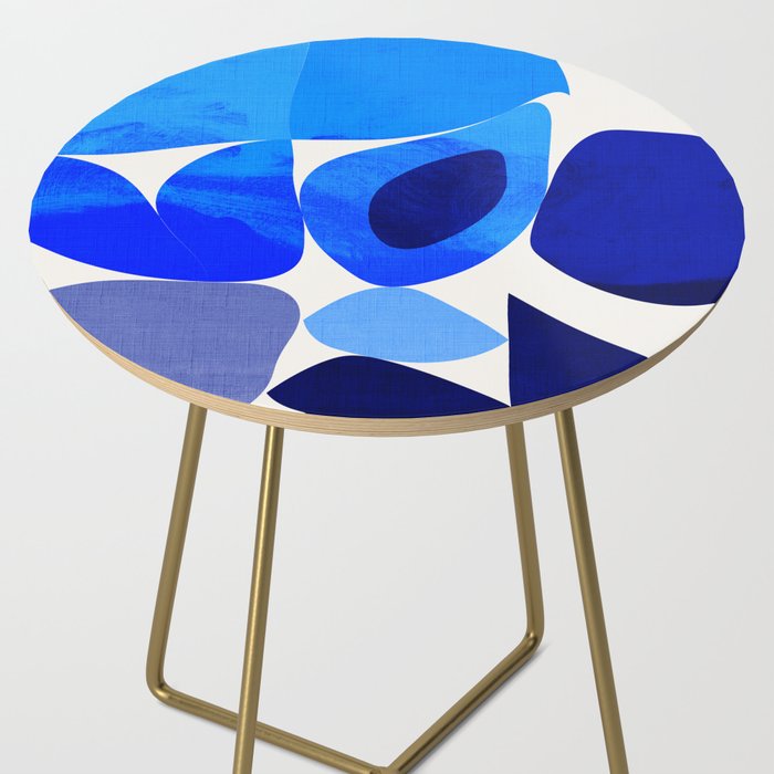 mid century modern organic blue 2 Side Table Gallery Image 2