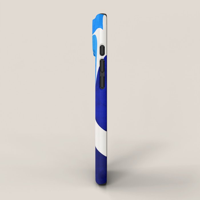 mid century modern organic blue 2 iPhone Case Gallery Image 2