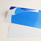 mid century modern organic blue 2 Wrapping Paper Gallery Image 2