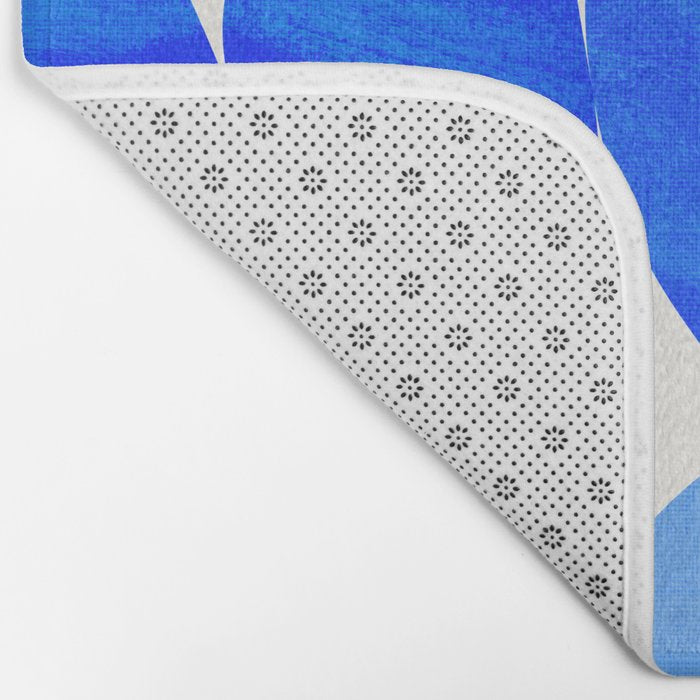 mid century modern organic blue 2 Bath Mat Gallery Image 2