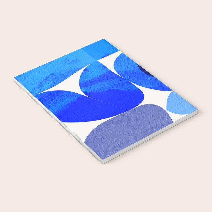 mid century modern organic blue 2 Notebook Gallery Image 3