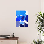 mid century modern organic blue 2 Poster Gallery Image 2
