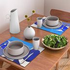 mid century modern organic blue 2 Placemat Gallery Image 2