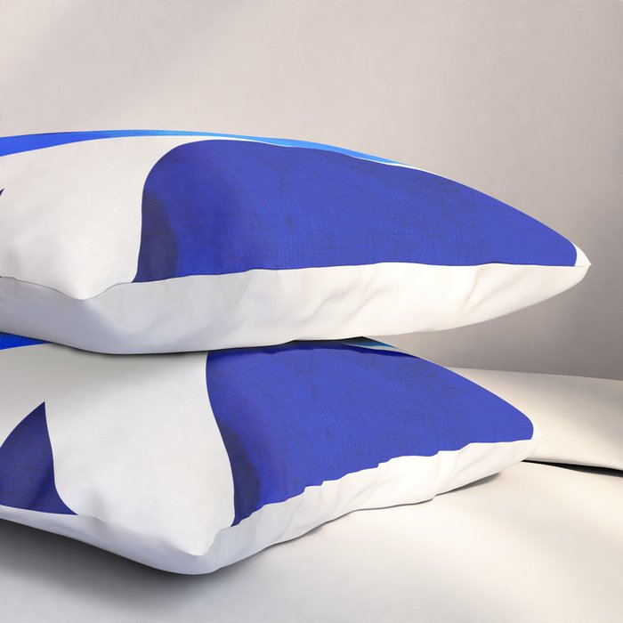 mid century modern organic blue 2 Pillow Sham Gallery Image 3