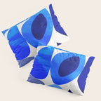 mid century modern organic blue 2 Pillow Sham Gallery Image 3
