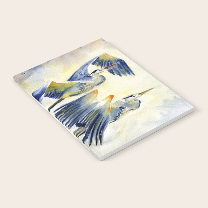 Flying Together - Great Blue Heron Notebook Gallery Image 2