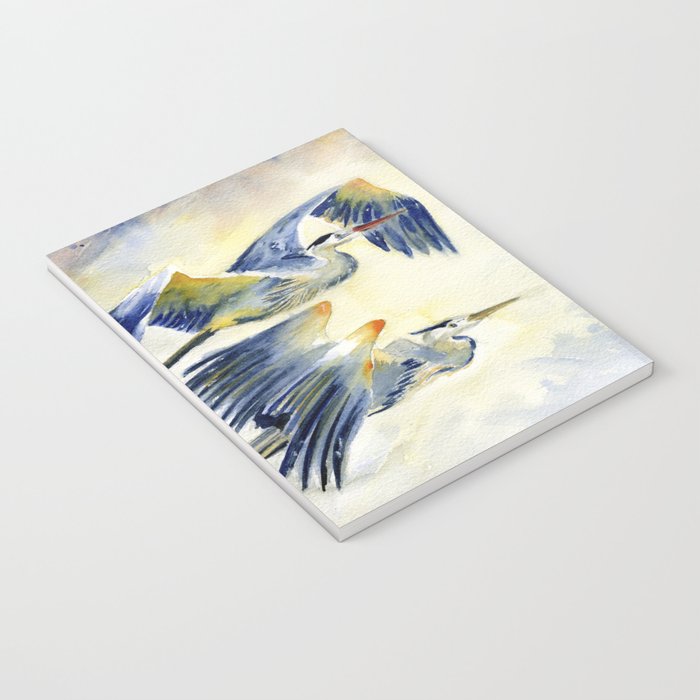 Flying Together - Great Blue Heron Notebook Gallery Image 3