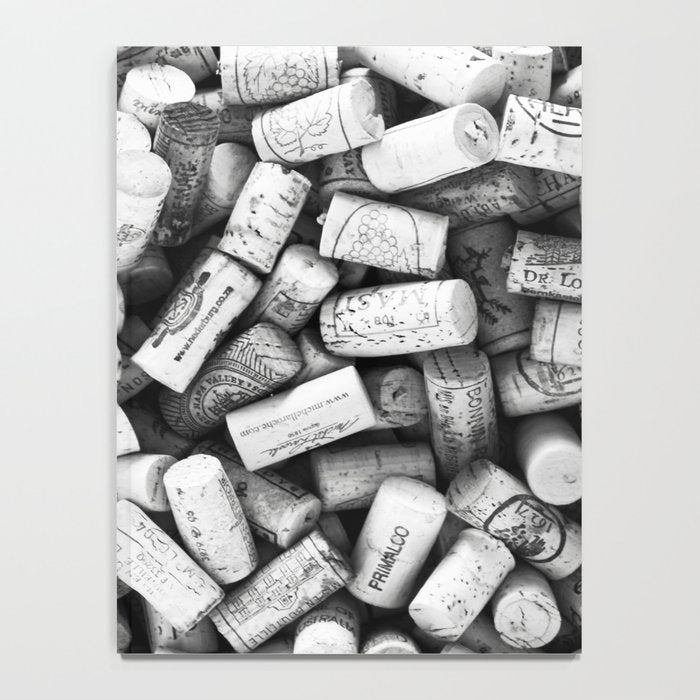 Something Nostalgic II Twist-off Wine Corks in Black And White #decor #society6 #buyart Notebook Gallery Image 4