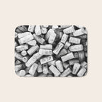 Something Nostalgic II Twist-off Wine Corks in Black And White #decor #society6 #buyart Bath Mat Gallery Image 1