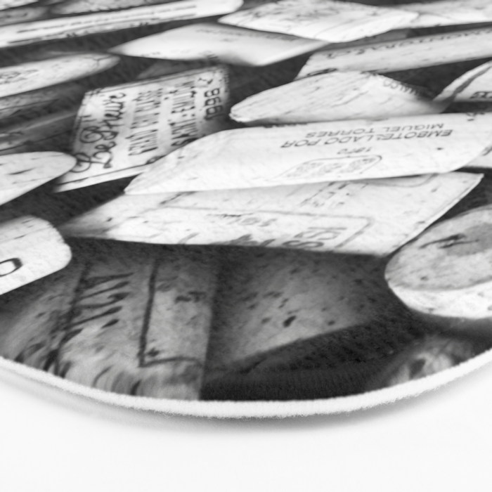 Something Nostalgic II Twist-off Wine Corks in Black And White #decor #society6 #buyart Bath Mat Gallery Image 3