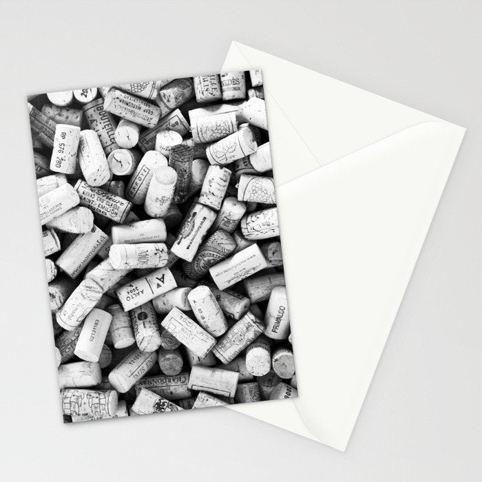 Something Nostalgic II Twist-off Wine Corks in Black And White #decor #society6 #buyart Stationery Card Gallery Image 2