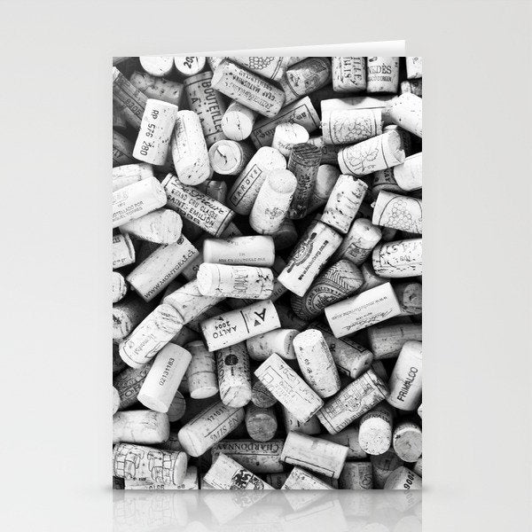 Something Nostalgic II Twist-off Wine Corks in Black And White #decor #society6 #buyart Stationery Card Gallery Image 2