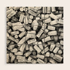 Something Nostalgic II Twist-off Wine Corks in Black And White #decor #society6 #buyart Wood Wall Art Gallery Image 1