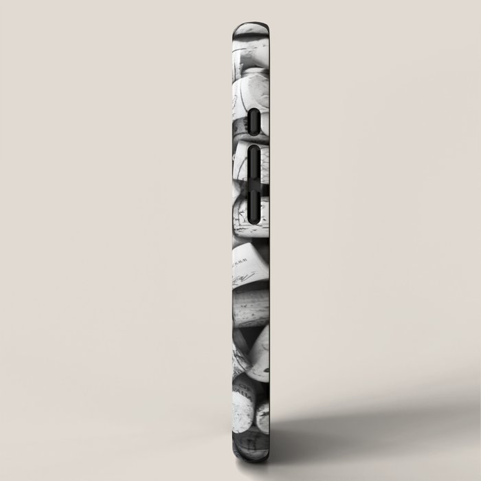 Something Nostalgic II Twist-off Wine Corks in Black And White #decor #society6 #buyart iPhone Case Gallery Image 2