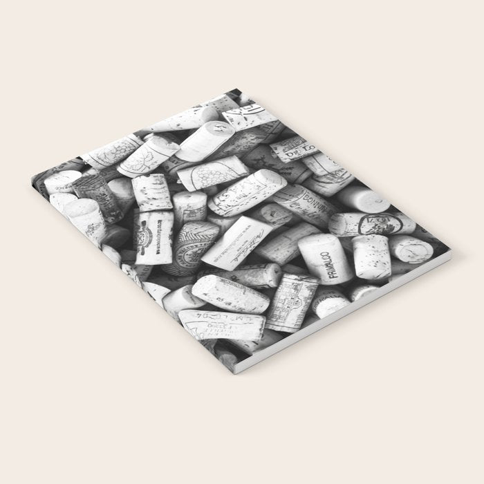 Something Nostalgic II Twist-off Wine Corks in Black And White #decor #society6 #buyart Notebook Gallery Image 2