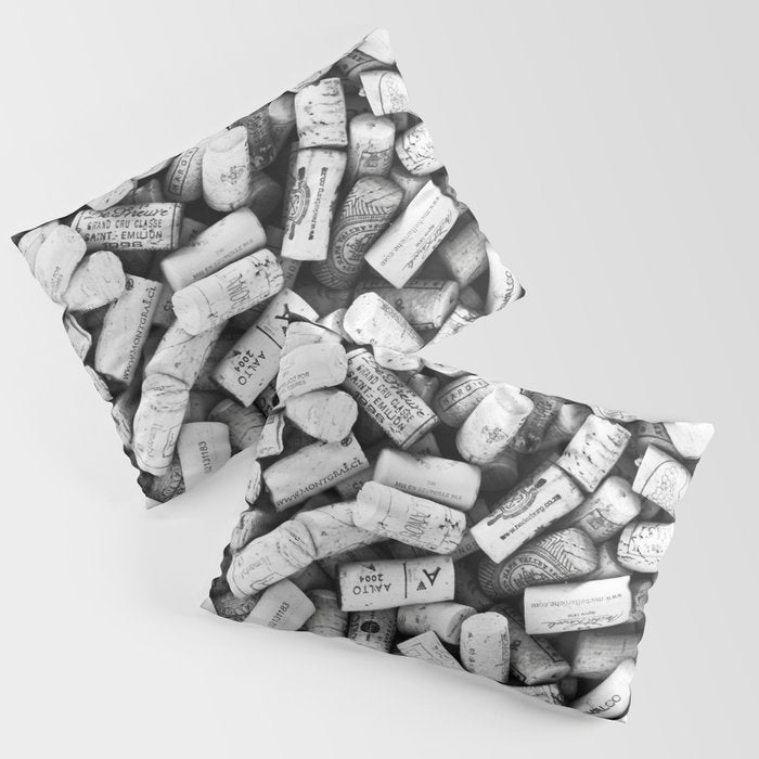 Something Nostalgic II Twist-off Wine Corks in Black And White #decor #society6 #buyart Pillow Sham Gallery Image 3