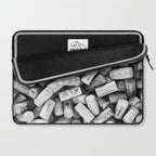 Something Nostalgic II Twist-off Wine Corks in Black And White #decor #society6 #buyart Laptop Sleeve Gallery Image 2