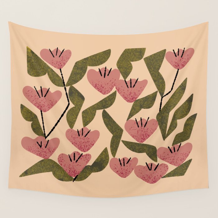 Wild Tulips Wall Tapestry Gallery Image 4