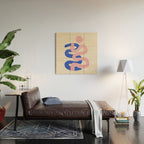 Pink Wiggle Embrace Wood Wall Art Gallery Image 2
