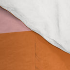 Pop Swirl Wavy Abstract Line Pattern Pink Orange Cream Comforter Gallery Image 4