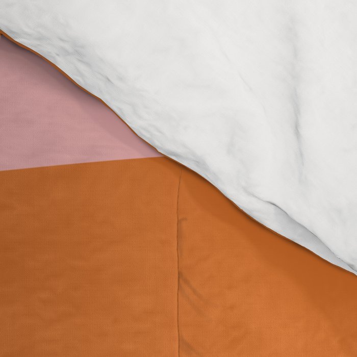Pop Swirl Wavy Abstract Line Pattern Pink Orange Cream Comforter Gallery Image 4