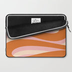 Pop Swirl Wavy Abstract Line Pattern Pink Orange Cream Laptop Sleeve Gallery Image 2