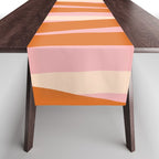 Pop Swirl Wavy Abstract Line Pattern Pink Orange Cream Table Runner Gallery Image 1