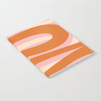 Pop Swirl Wavy Abstract Line Pattern Pink Orange Cream Notebook Gallery Image 2