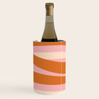Pop Swirl Wavy Abstract Line Pattern Pink Orange Cream Wine Chiller Gallery Image 1