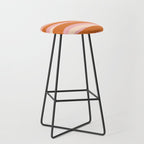 Pop Swirl Wavy Abstract Line Pattern Pink Orange Cream Stool Gallery Image 1