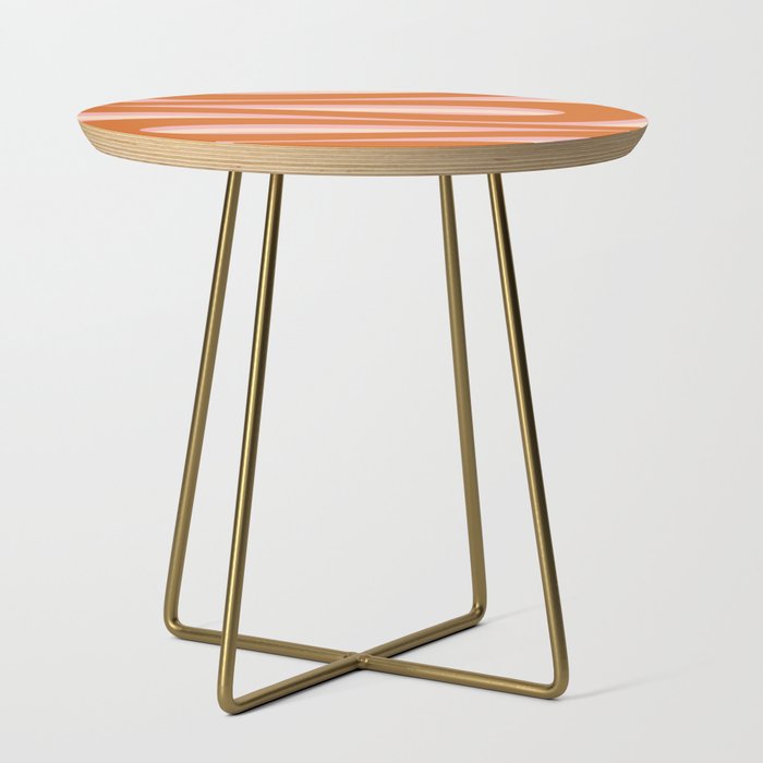 Pop Swirl Wavy Abstract Line Pattern Pink Orange Cream Side Table Gallery Image 1