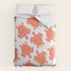 Sea Turtle - Melon Palette Comforter Gallery Image 6