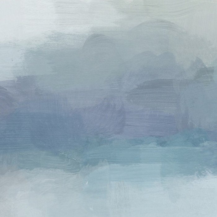 Atlantic Ocean Sunrise I - Blush Pink Mint Sky Baby Blue Abstract Sky Wall Art Water Clouds Painting Coffee Mug Gallery Image 2