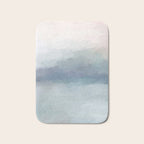 Atlantic Ocean Sunrise I - Blush Pink Mint Sky Baby Blue Abstract Sky Wall Art Water Clouds Painting Bath Mat Gallery Image 1
