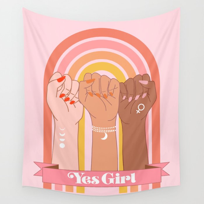 Yes Girl Wall Tapestry Gallery Image 4