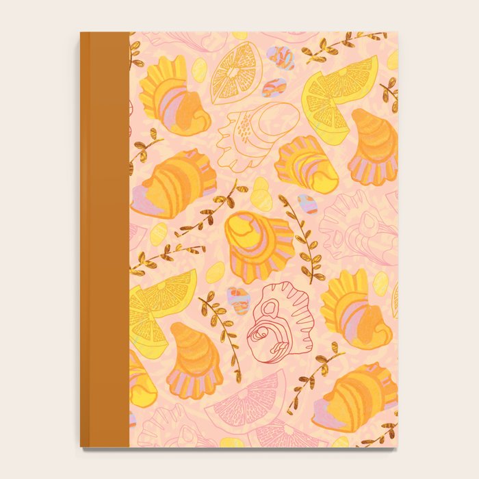 Coastal Oysters on the Beach in Lemon Orange & Peach Notebook Gallery Image 4