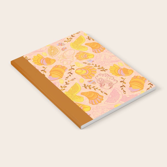 Coastal Oysters on the Beach in Lemon Orange & Peach Notebook Gallery Image 2