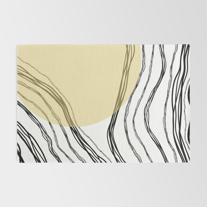 Organic Sunrise Minimal Abstract Rug Gallery Image 2