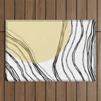 Organic Sunrise Minimal Abstract Outdoor Rug Gallery Image 1
