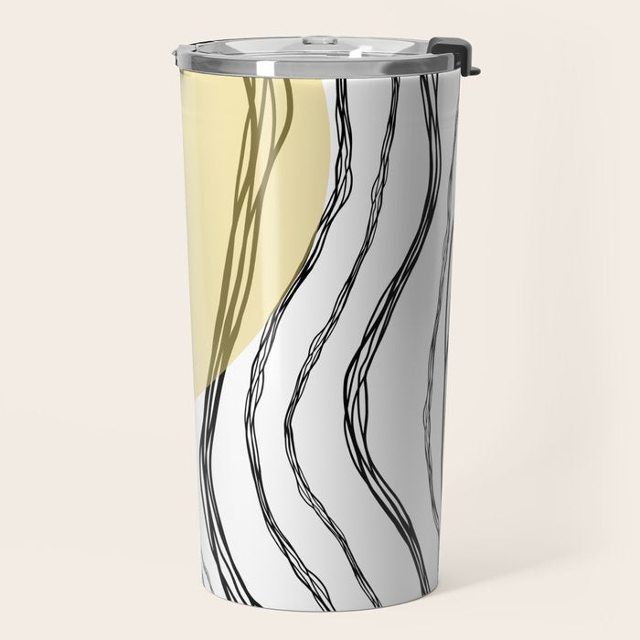 Organic Sunrise Minimal Abstract Travel Mug Gallery Image 2