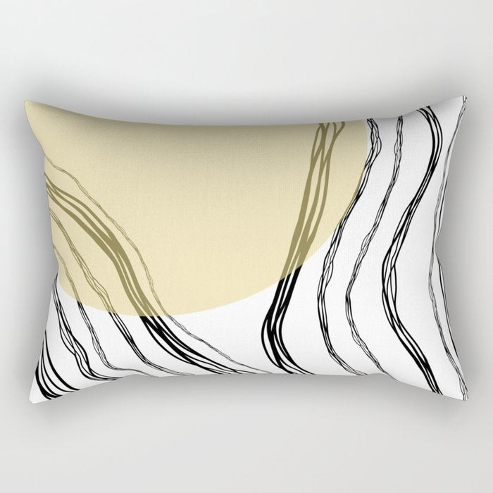 Organic Sunrise Minimal Abstract Rectangular Pillow Gallery Image 1