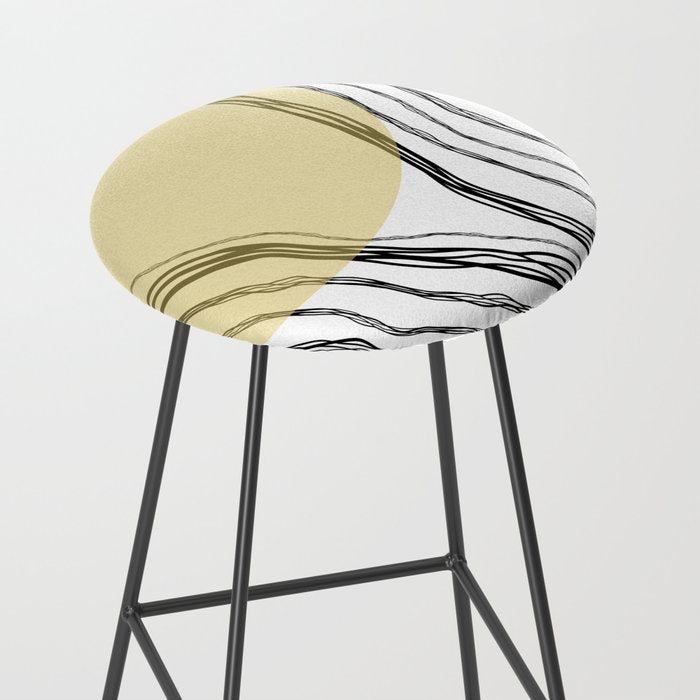 Organic Sunrise Minimal Abstract Stool Gallery Image 2