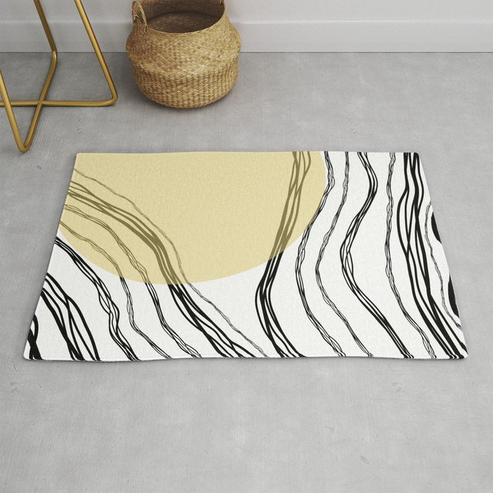 Organic Sunrise Minimal Abstract Rug Gallery Image 1